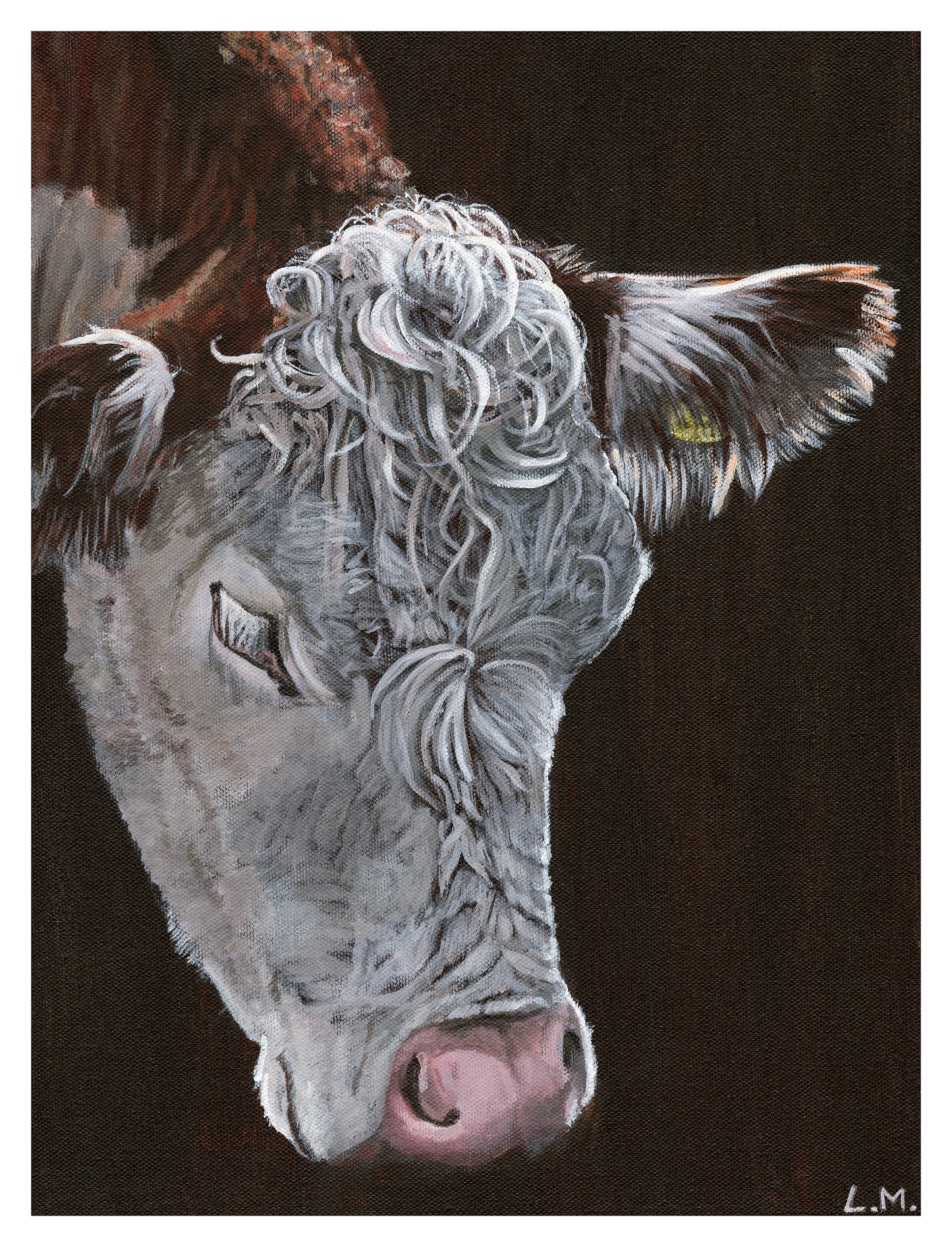 'Wiltshire Hereford: A Bite' Greeting Card