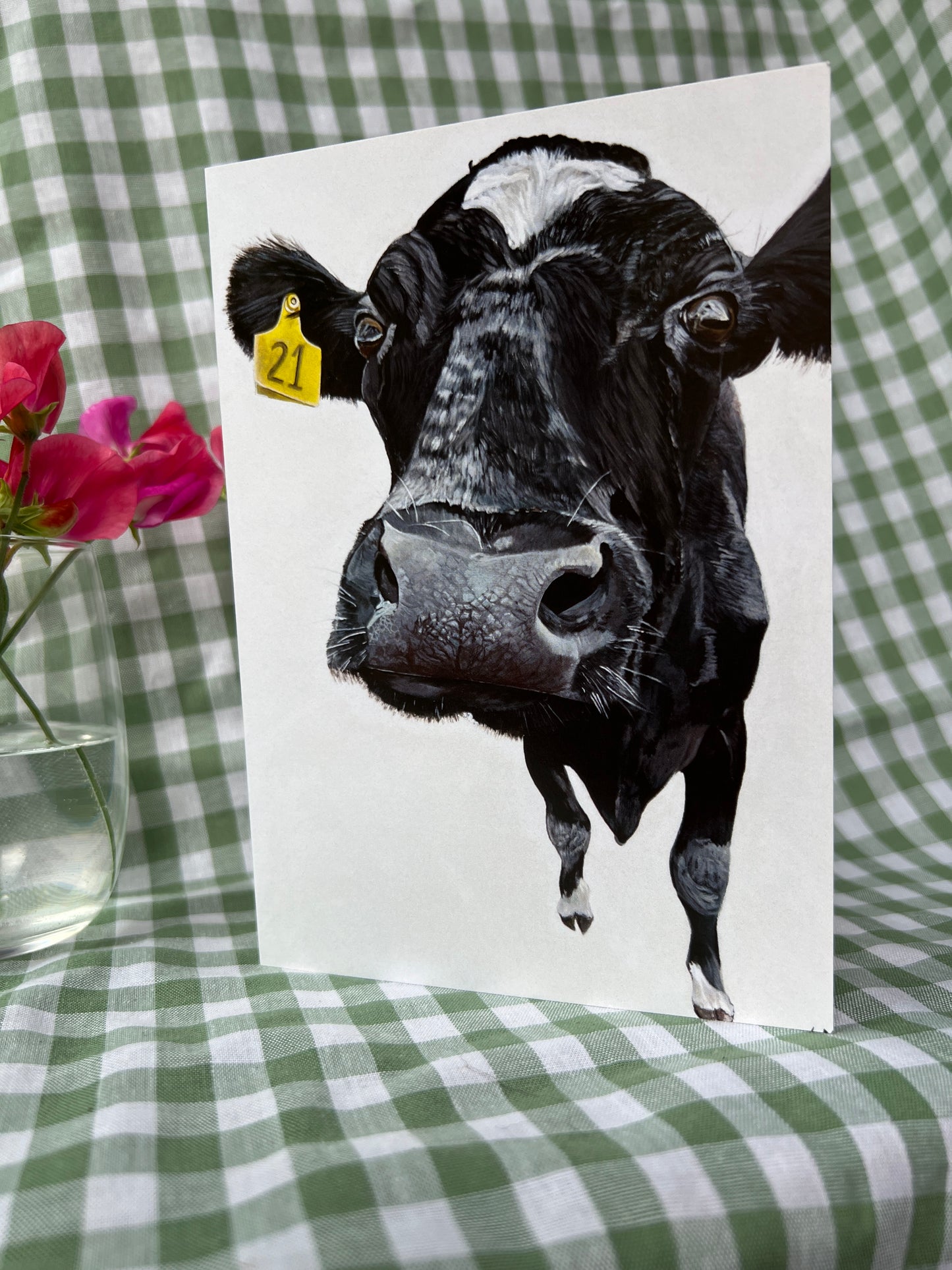 ‘Greetings’ Cow Greeting Card