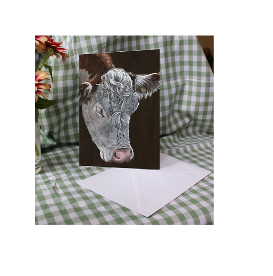 'Wiltshire Hereford: A Bite' Greeting Card