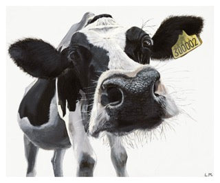 ‘Tell Me More’ Cow Greeting Card