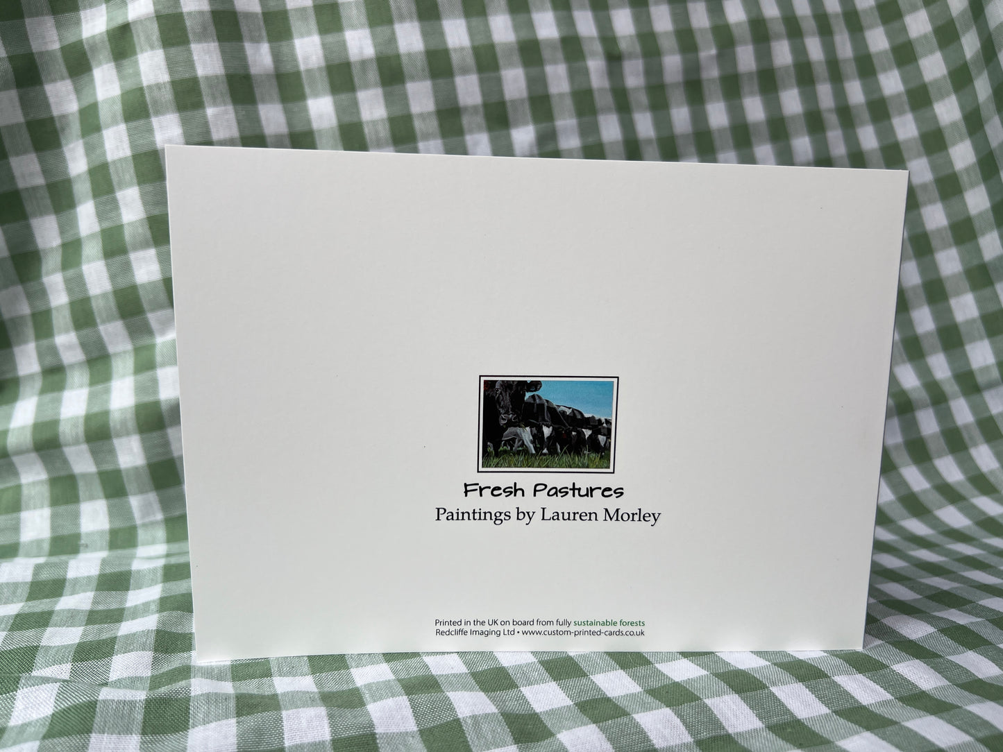 ‘Fresh Pastures’ Cow Greeting Card