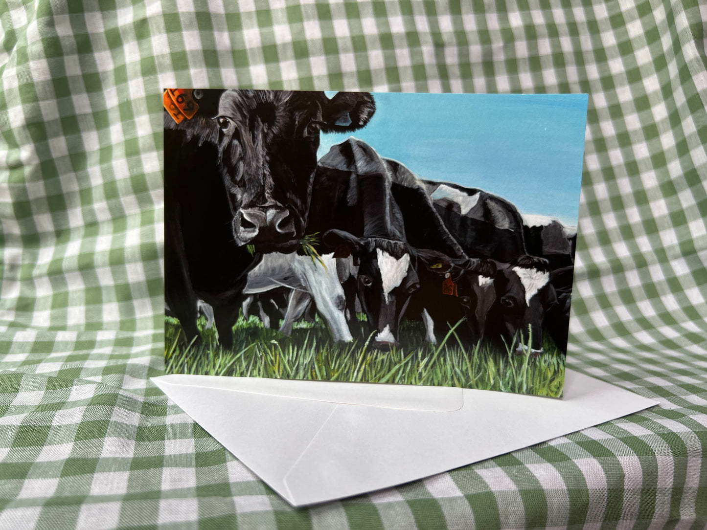 ‘Fresh Pastures’ Cow Greeting Card