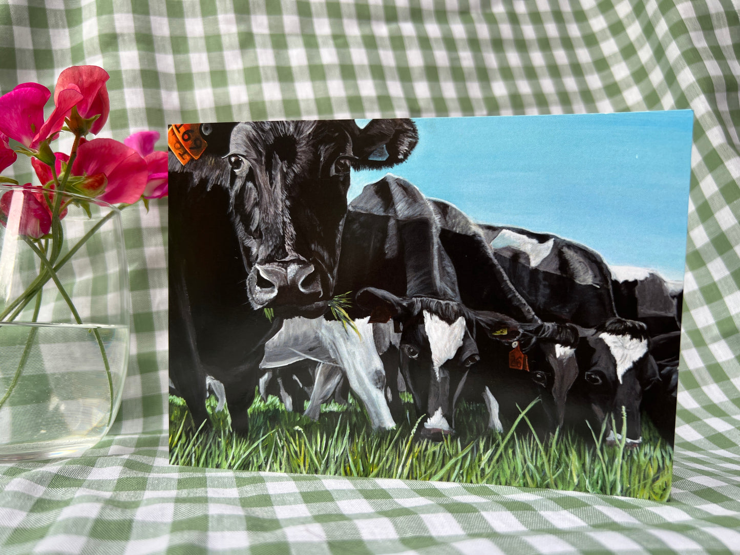 ‘Fresh Pastures’ Cow Greeting Card