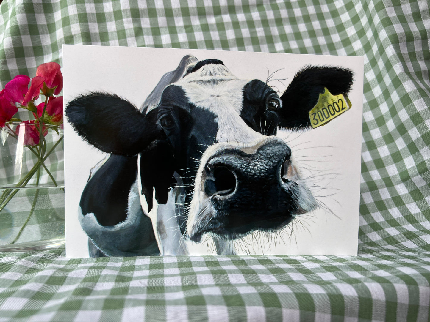 ‘Tell Me More’ Cow Greeting Card