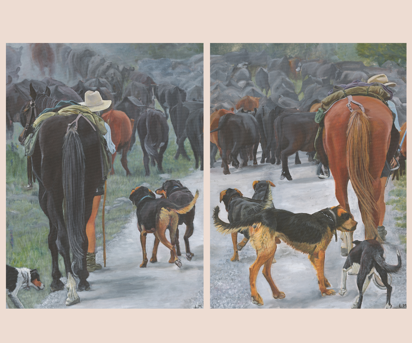 Mustering Duo: Heading Up the Left & Heading Up the Right Prints