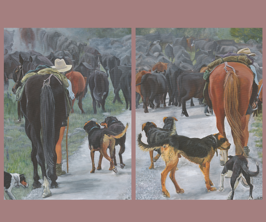 Mustering Duo: Heading Up the Left & Heading Up the Right Prints