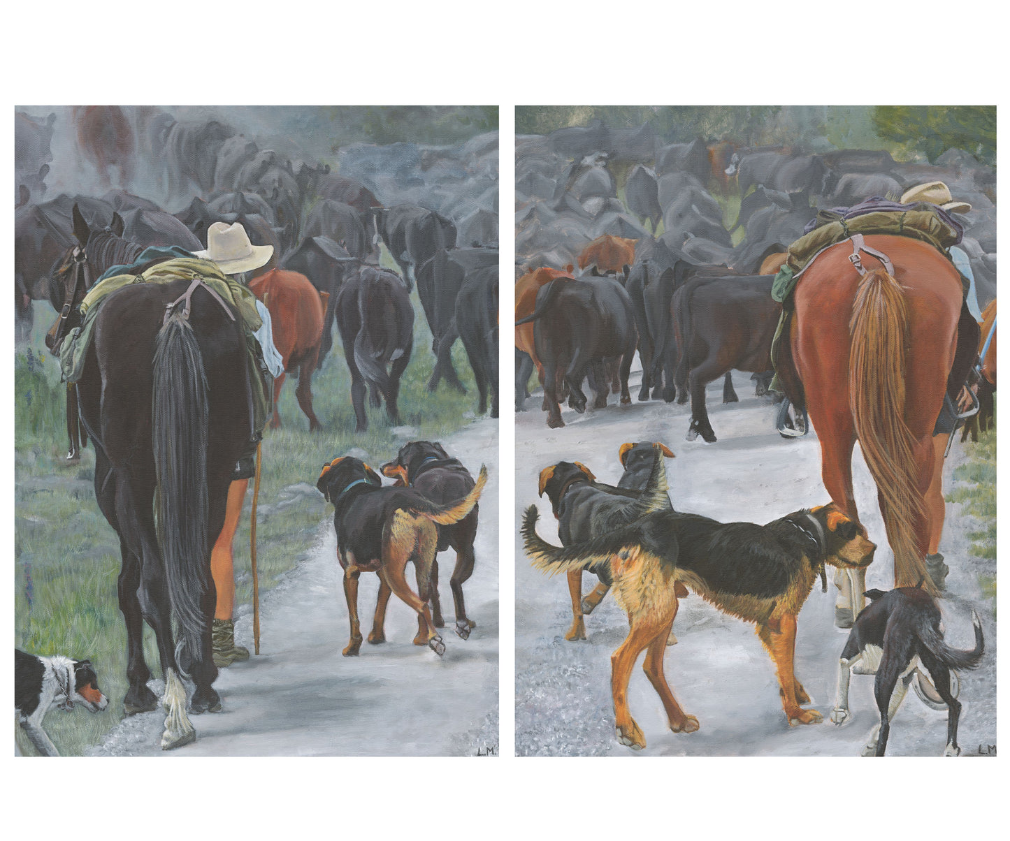 Mustering Duo: Heading Up the Left & Heading Up the Right Prints