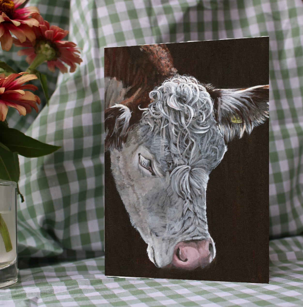 'Wiltshire Hereford: A Bite' Greeting Card